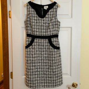 Milly Black and White Tweed Dress Size 8
